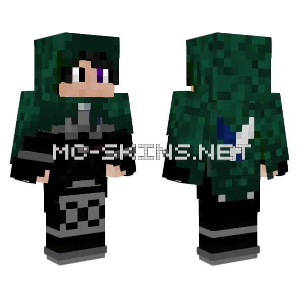 Nano Aot Capucha Minecraft skin, front and back