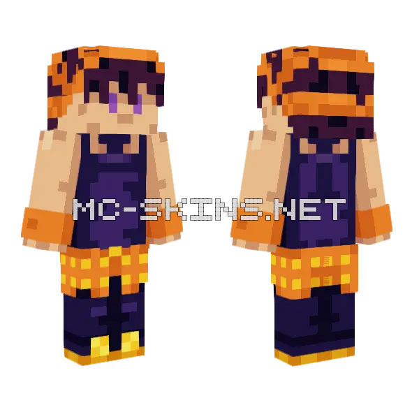 Narancia Ghirga Slim Minecraft skin, front and back
