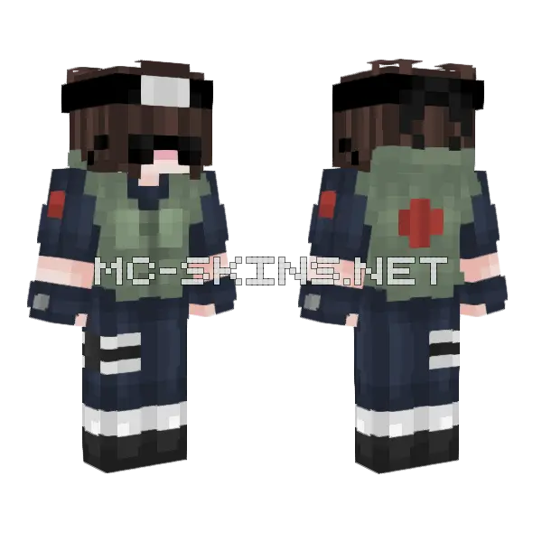 Naruto Minecraft skin, front and back