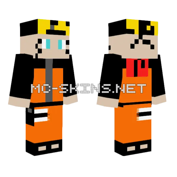 Naruto Minecraft skin, front and back