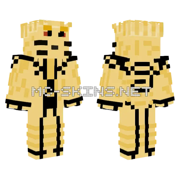 Naruto KCM Minecraft skin, front and back