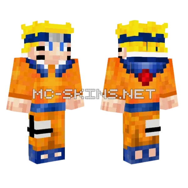 Naruto Kid Minecraft skin, front and back