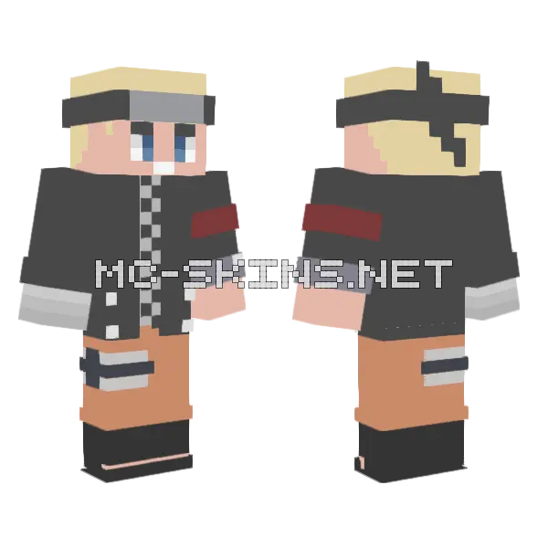 Naruto TL Minecraft skin, front and back