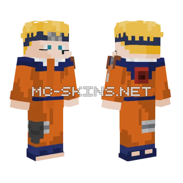 Naruto Uzumaki Believe It Minecraft skin, front and back