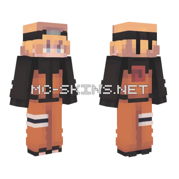 Naruto Uzumaki Minecraft skin, front and back