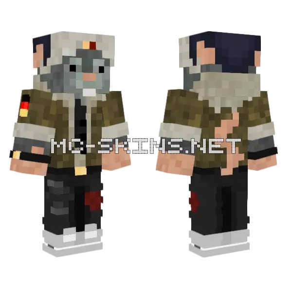 Natah German Soldier Minecraft skin, front and back