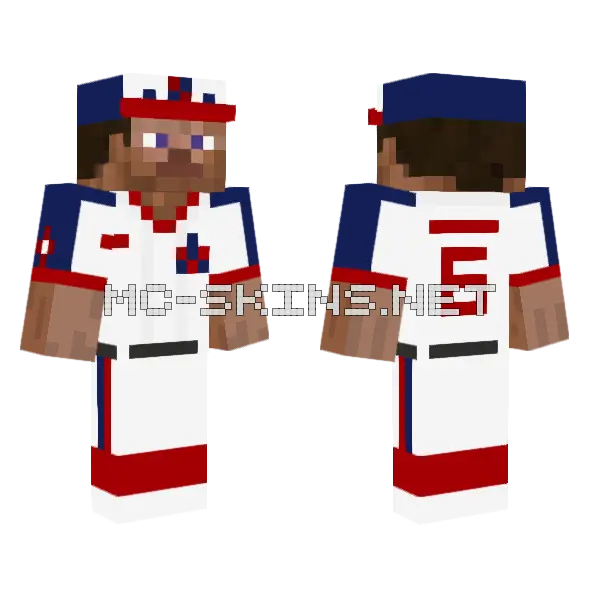 Nationals Home Alternate Minecraft skin, front and back