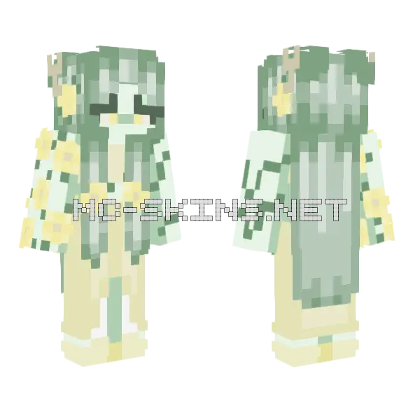 Nature Girl Minecraft skin, front and back