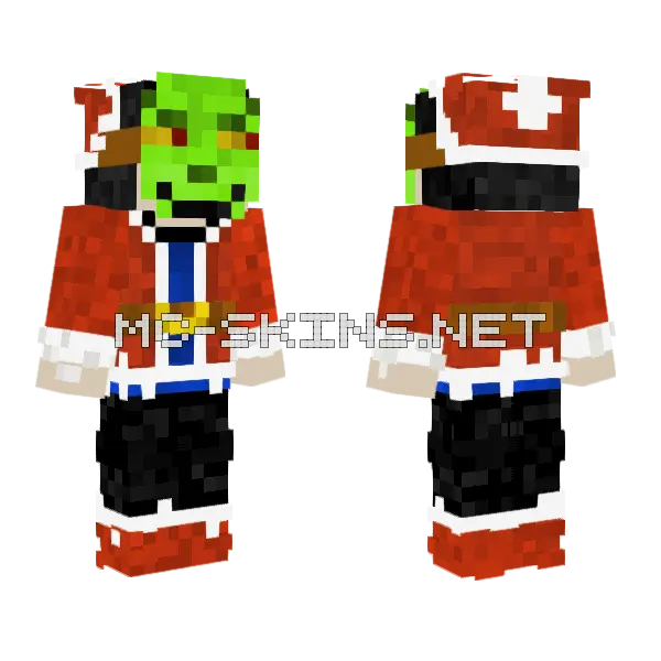 Naughty V2 Minecraft skin, front and back