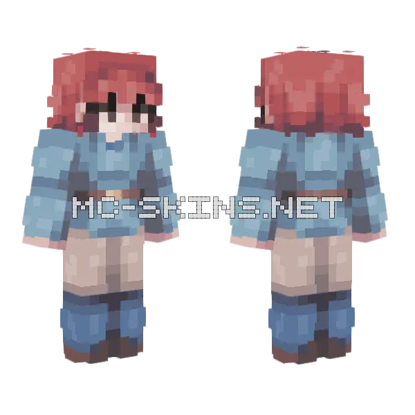Nausicaa Minecraft skin, front and back