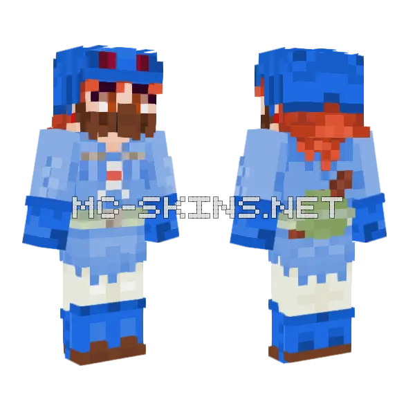 Nausicaa Half Mask Minecraft skin, front and back