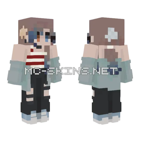 Nautica Girl Minecraft skin, front and back