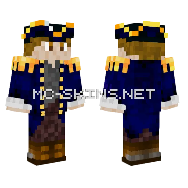 Naval Officer Skin Minecraft skin, front and back
