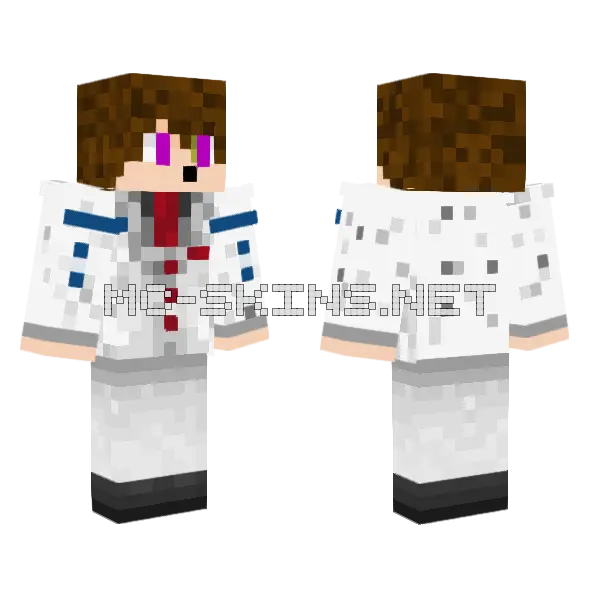 Navy Admiral Minecraft skin, front and back