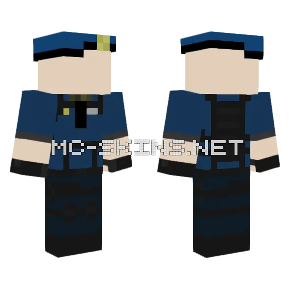 Navy Base Coast Guard Uniform Minecraft skin, front and back