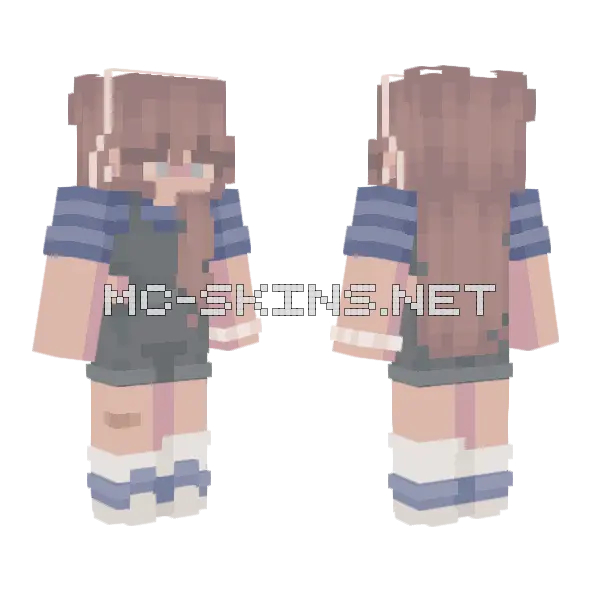 Navy Blue Outfit Minecraft skin, front and back
