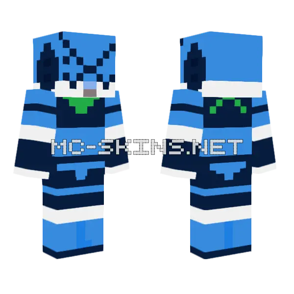 Navy Spaceman Minecraft skin, front and back