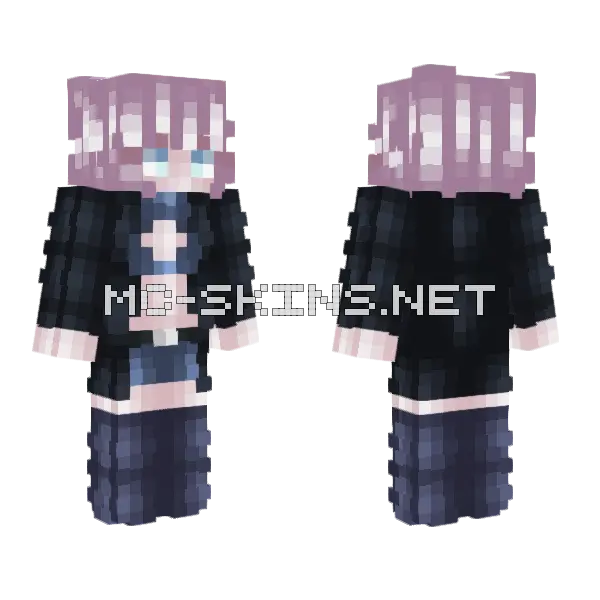 Nazuna Nanusa Casual Minecraft skin, front and back