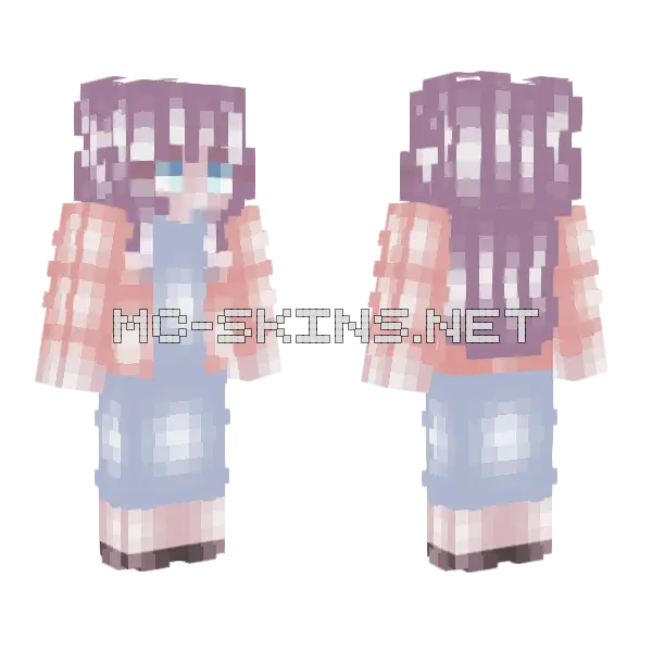 Nazuna Nanusa Casual Call of the Night Minecraft skin, front and back
