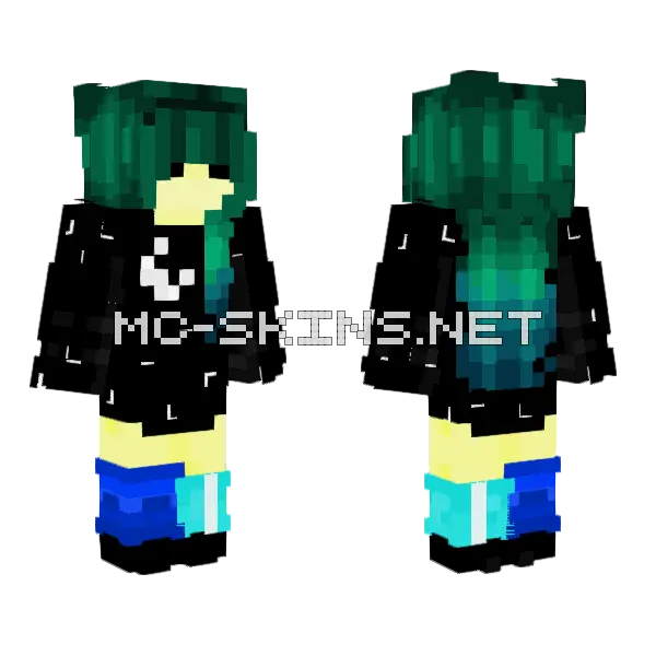 Nebula Minecraft skin, front and back