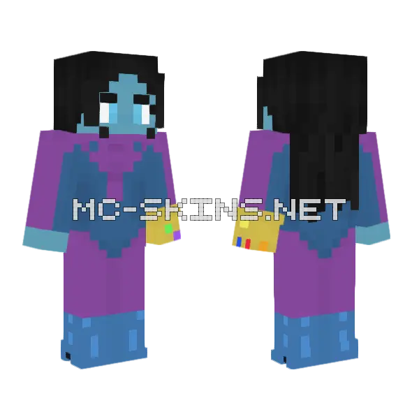Nebula Girl Minecraft skin, front and back