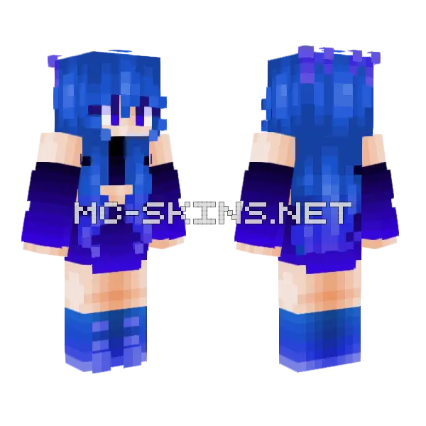Nebula Girl Minecraft skin, front and back