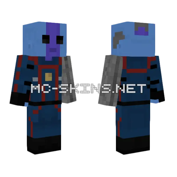 Nebula Guardians Of Galaxy Minecraft skin, front and back