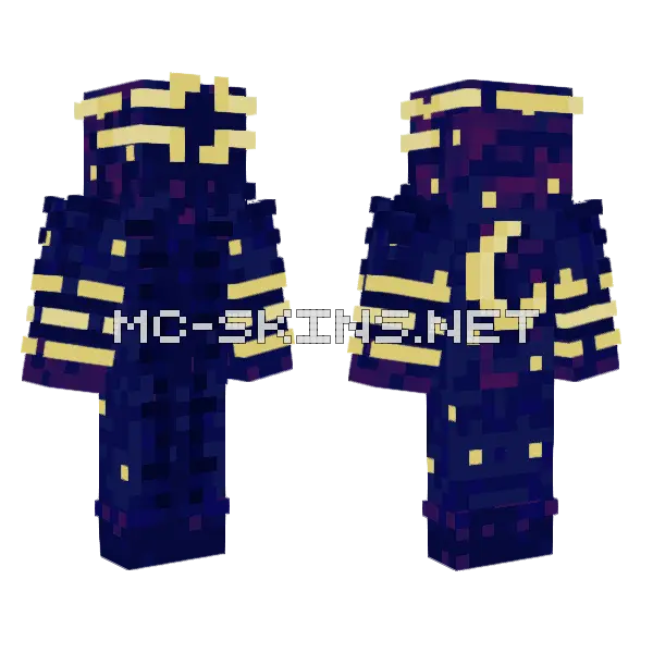 Nebula Tyrant Minecraft skin, front and back