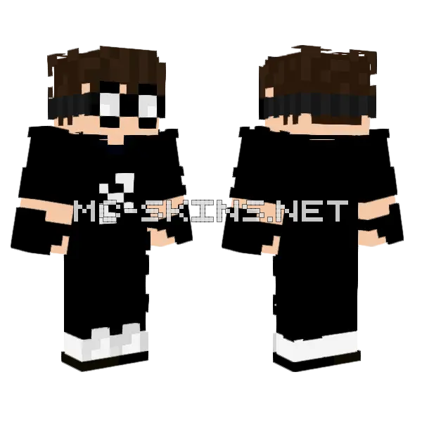 Negative Crystals Minecraft skin, front and back