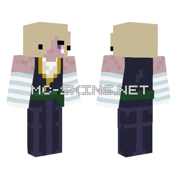 Negi Minecraft skin, front and back