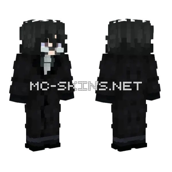 Negocios Black Suit Minecraft skin, front and back