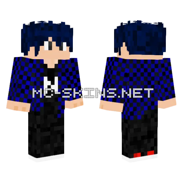 Neguibiandoando Blue Outfit Minecraft skin, front and back