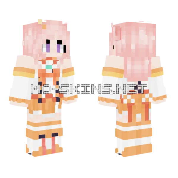 Nene Omega Quintet Minecraft skin, front and back