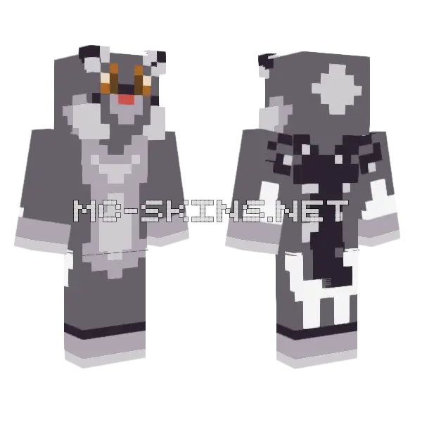 Neo Fursona Minecraft skin, front and back