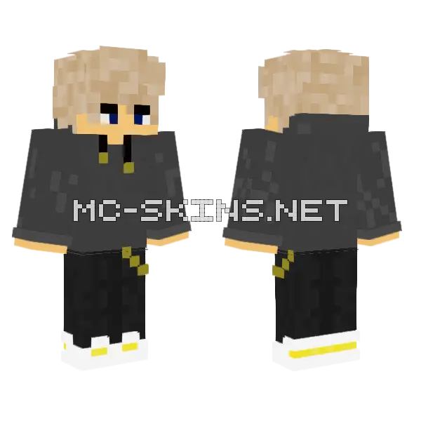 Neon Boy Minecraft skin, front and back