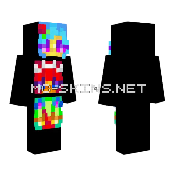 Neon Character Minecraft skin, front and back