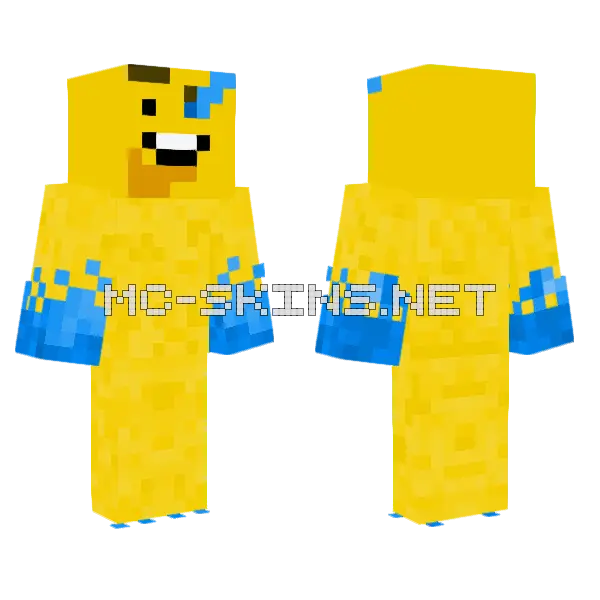 Neosansbubba Yellow Duck Minecraft skin, front and back