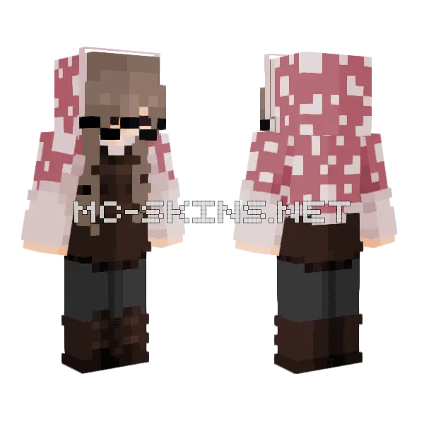 Nerdy Mushrooms Request Minecraft skin, front and back