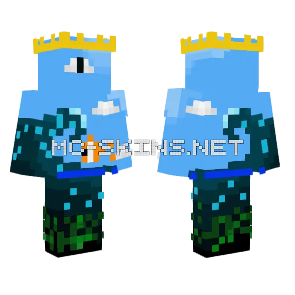 Nerithicv3 Blue Skin Minecraft skin, front and back
