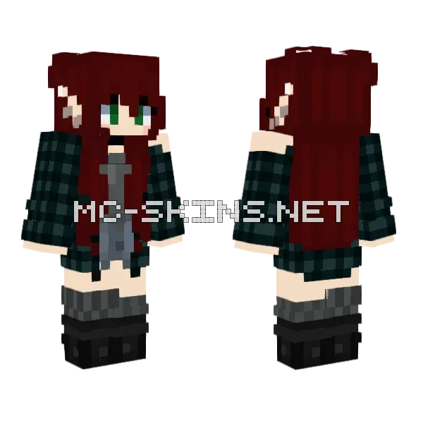 Nertix Minecraft skin, front and back