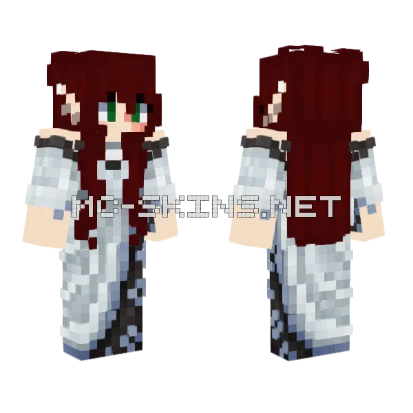 Nertix Girl Minecraft skin, front and back