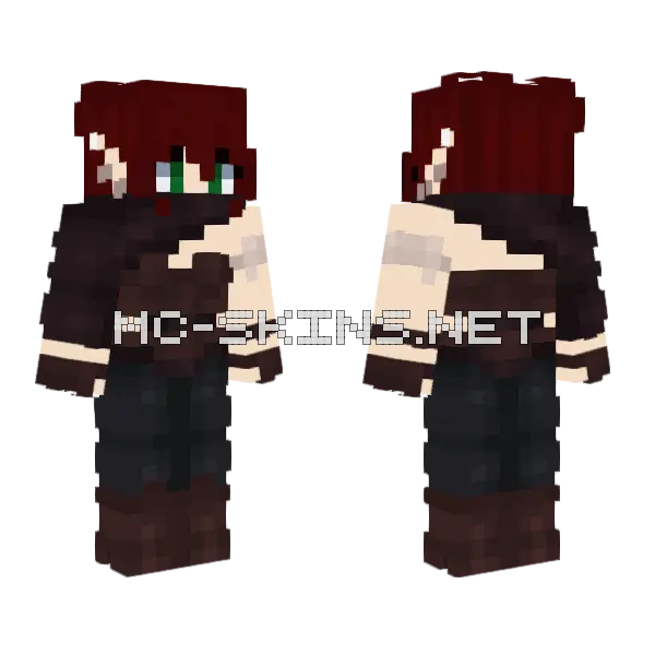Nertix Girl Minecraft skin, front and back