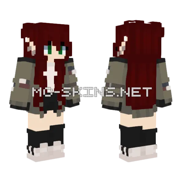 Nertix Girl Minecraft skin, front and back