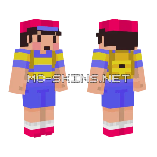 Ness Minecraft skin, front and back