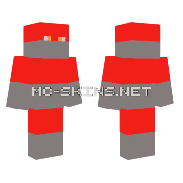 Nether Minecraft skin, front and back