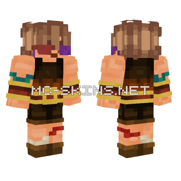 Nether Copper Minecraft skin, front and back