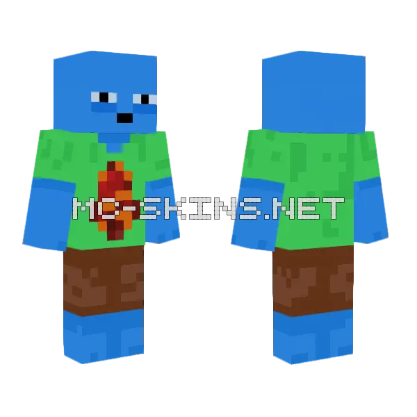 Nether Fungi Minecraft skin, front and back