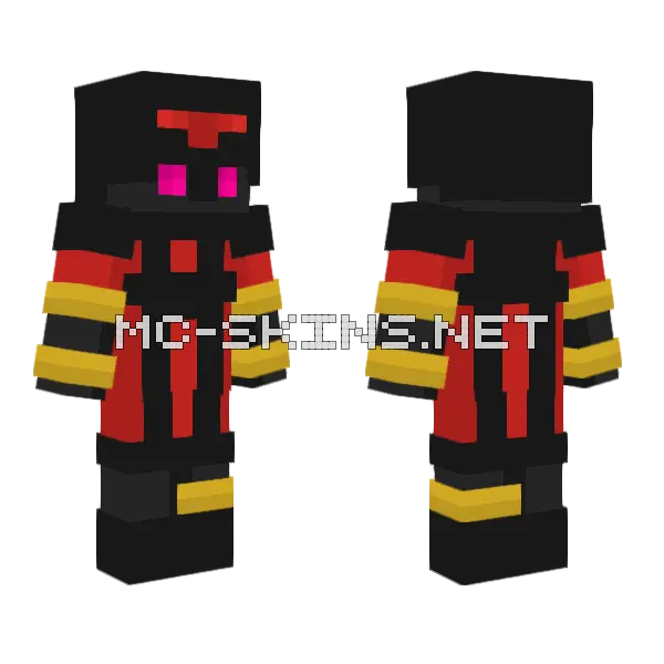 Nether Soldier Minecraft skin, front and back
