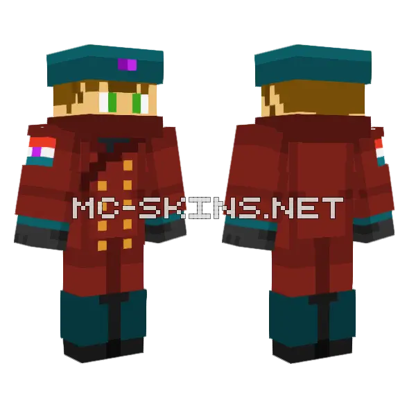 Nether Soldier Minecraft skin, front and back