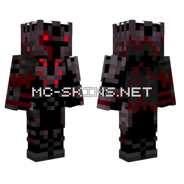 Nether Warrior Minecraft skin, front and back
